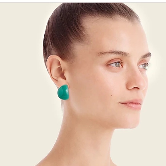 NWT J Crew Made in Italy Acetate Rounded Earrings - Picture 2 of 8